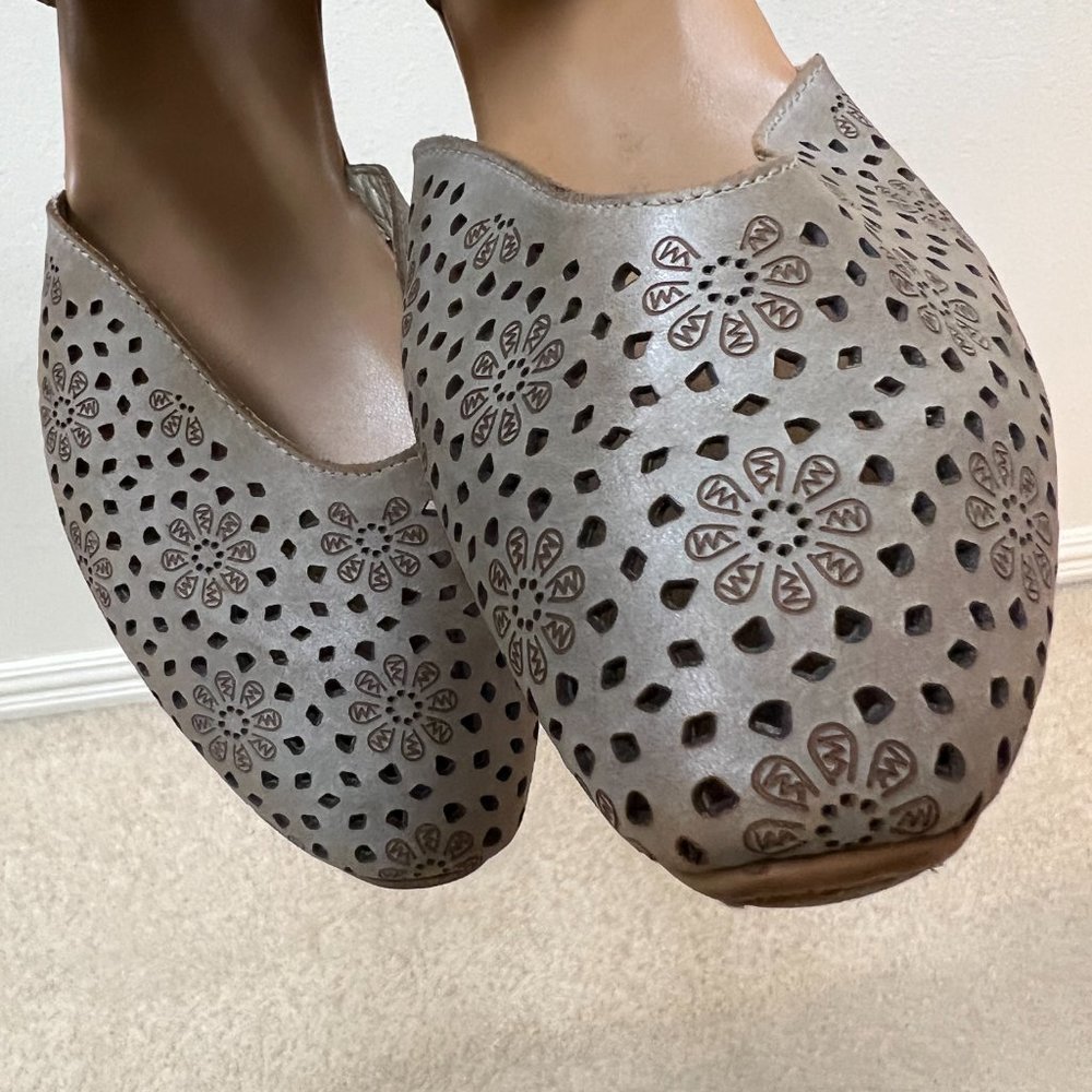 RIEKER Leather Slingback Cut Out Sandals Size 40 / 9